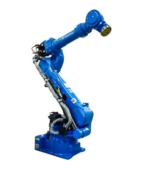 A Yaskawa Motoman welding robot in action